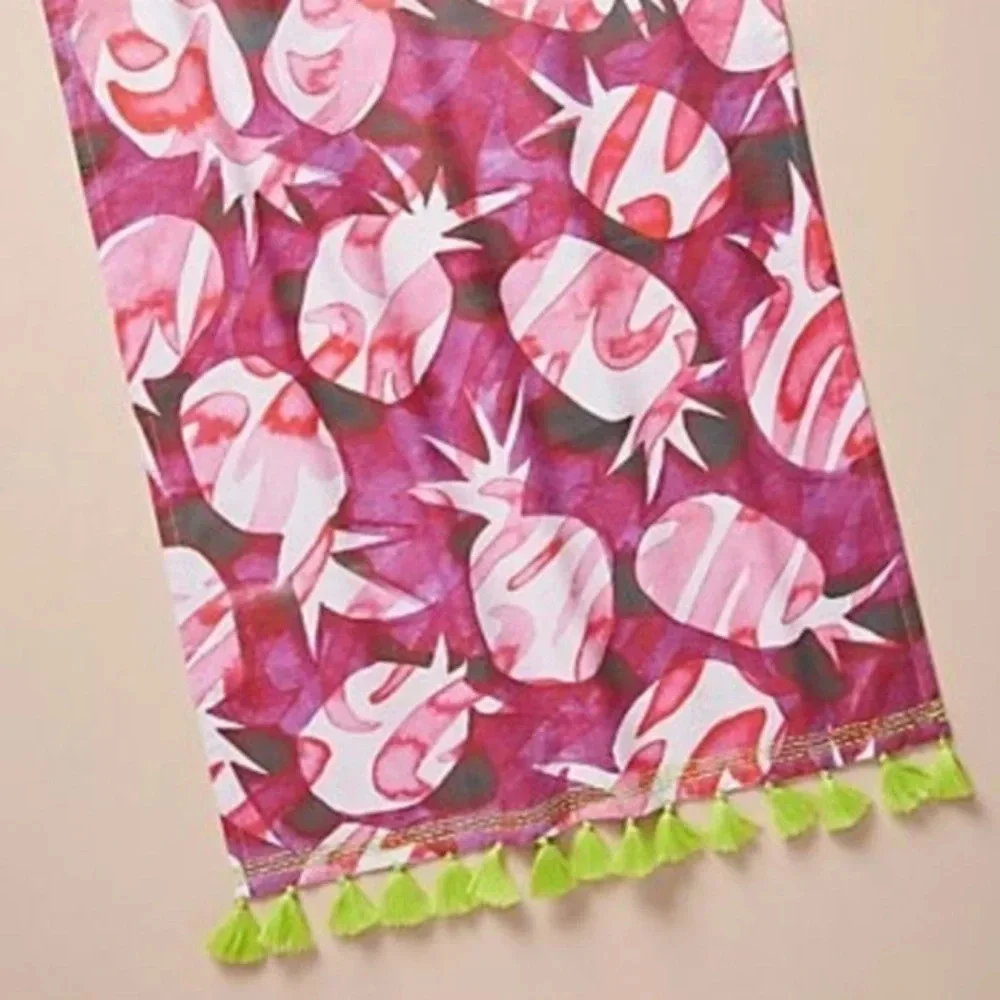 Anthropologie Painted Garden Roebuck Dishtowel
